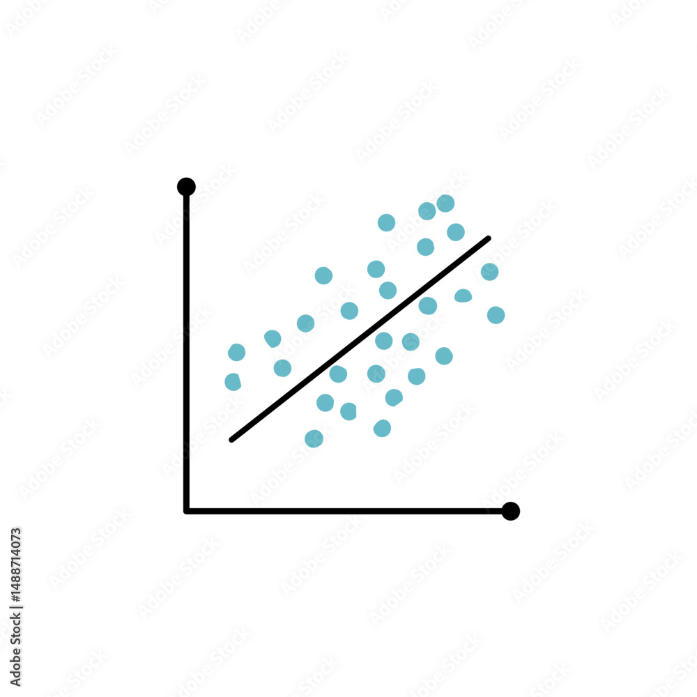 Correlation icon vector Correlation icon vector