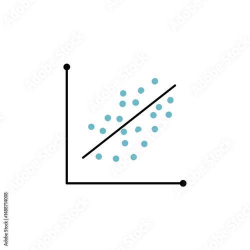 Correlation icon vector 