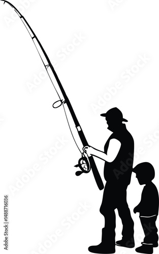 fisherman with fishing rod