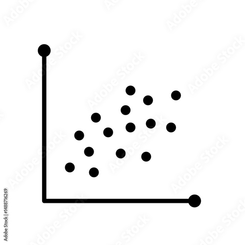 Positive or negative correlation icon