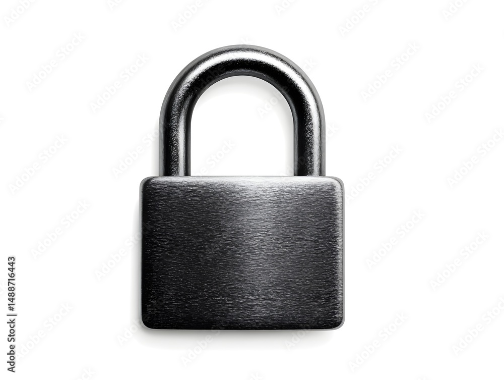 Fototapeta premium Enhance Your Interface with Charcoal Minimalist Lock Icon on a Streamlined User Friendly Dashboard Layout
