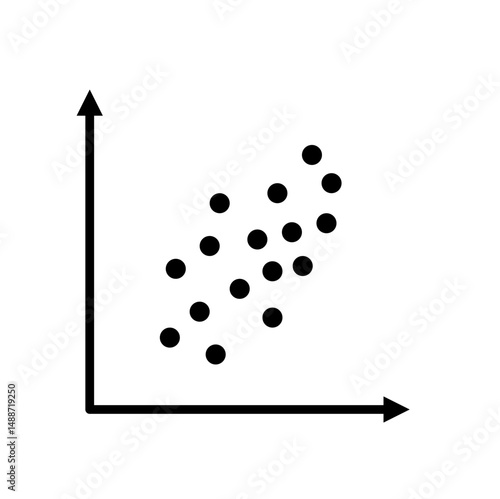 Positive or negative correlation icon