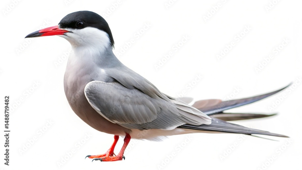 Obraz premium white cheeked tern isolated on white background