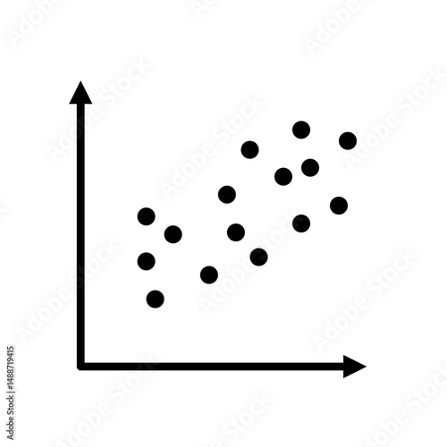 Positive or negative correlation icon