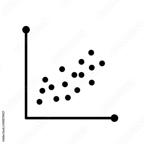 Positive or negative correlation icon