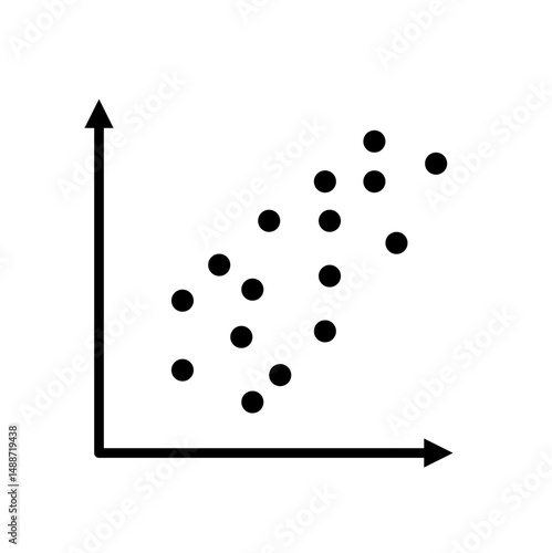 Positive or negative correlation icon