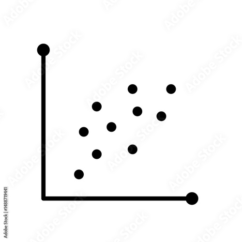 Positive or negative correlation icon
