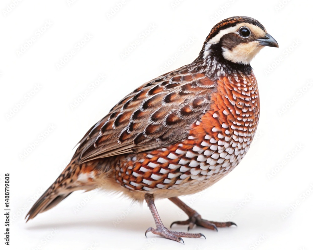 Fototapeta premium yucatan bobwhite isolated on white background