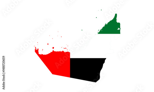 UAE flag map