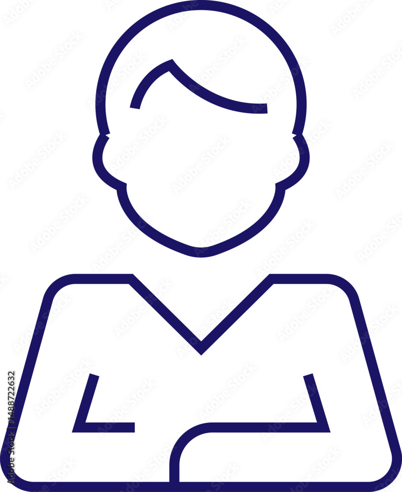Male with Arms Folded Isolated Sign for Web Sites, Books, Cards, Apps Male with Arms Folded Isolated Sign for Web Sites, Books, Cards, Apps