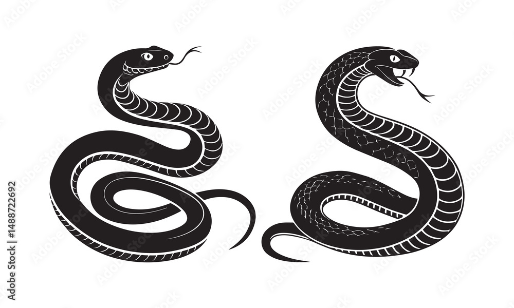 black and white snake silhouette black and white snake silhouette