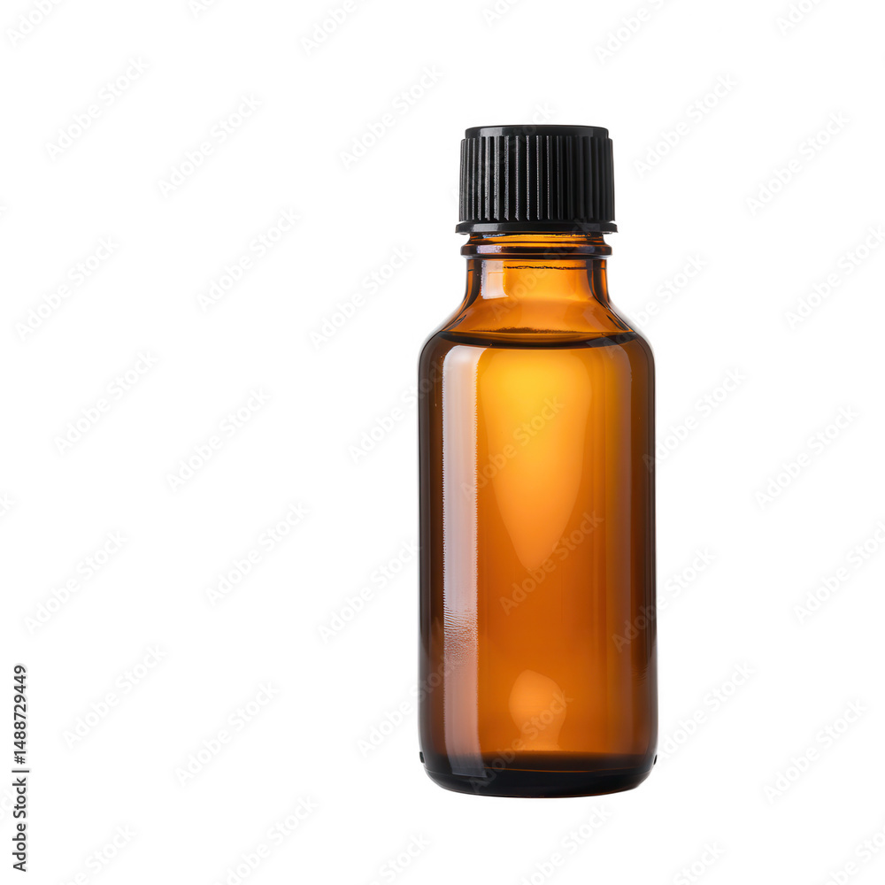 Amber Glass Bottle with Black Cap for Essential Oils Amber Glass Bottle with Black Cap for Essential Oils