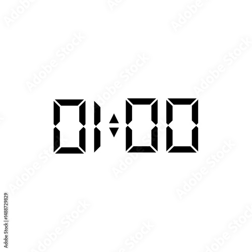 Digital clock number icon