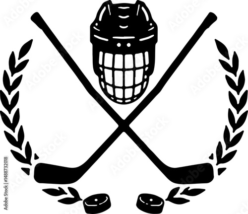 Classic Hockey Emblem" Vector 