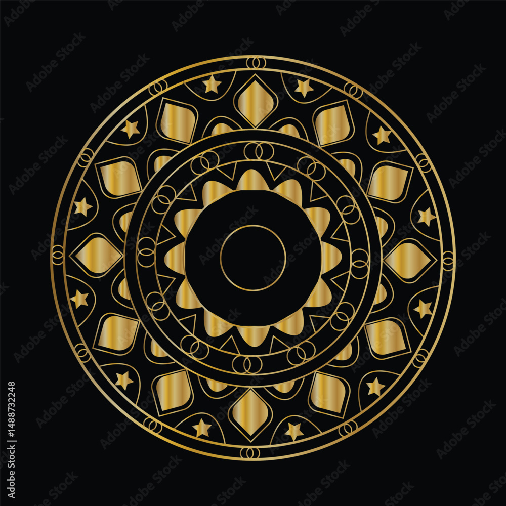 Obraz premium Modern Boho Luxury Mandala Background for Creators
