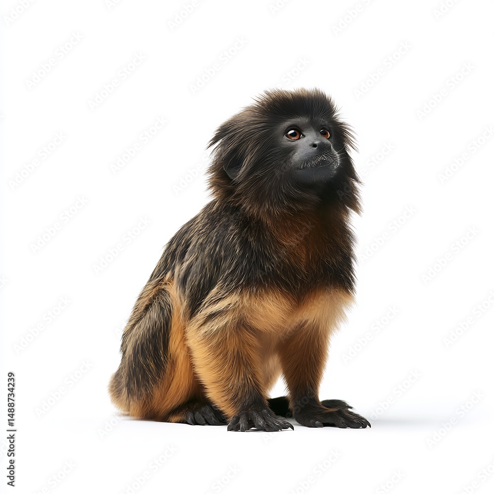 Obraz premium tamarin monkey sitting icon