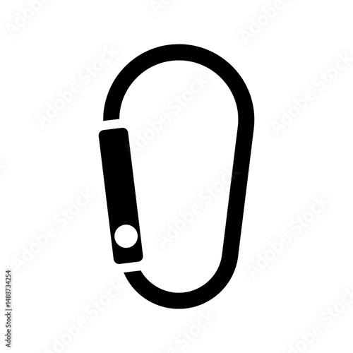 Carabiner icon. climbing tool icon. carabiner logo icon