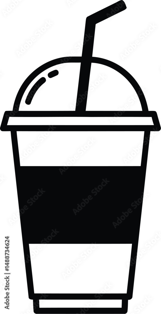 3D Rendered Minimalist Black and White Cup with Straw Modern Clean Simple Elegant High Contrast Vector Icon
3D Rendered Minimalist Black and White Cup with Straw Modern Clean Simple Elegant High Contrast Vector Icon