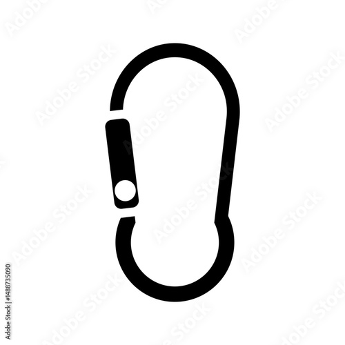 Carabiner icon. climbing tool icon. carabiner logo icon