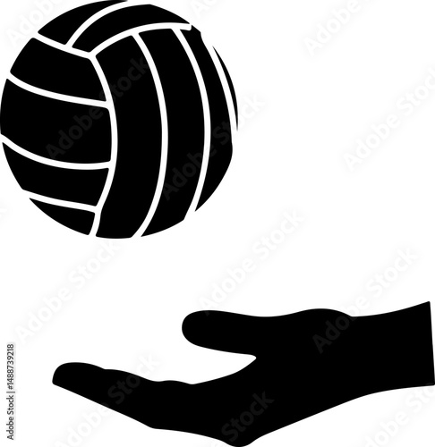  Volleyball Player Spiking Vector