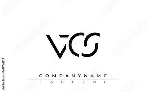 VCS abstract letter design. Modern Business Logo Design With Abstract Typography and Contemporary Style