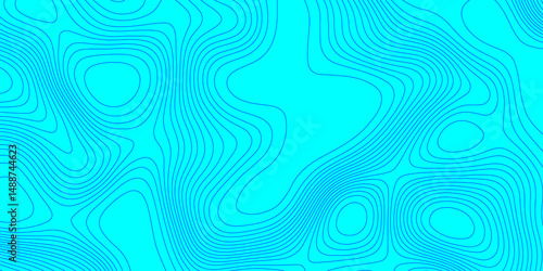 Blue wave paper curved reliefs topographic map contours line abstract texture background, seamless ornament design geographic line map landscape geodesy mountain relief topographic map background.