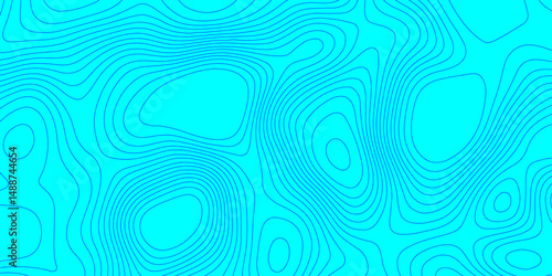 Blue wave paper curved reliefs topographic map contours line abstract texture background, seamless ornament design geographic line map landscape geodesy mountain relief topographic map background.