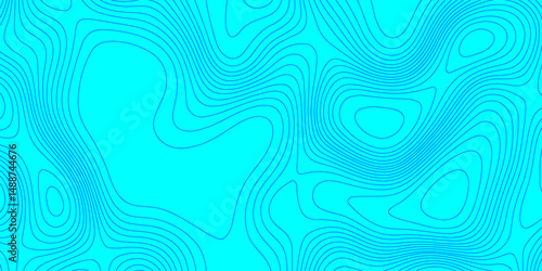 Blue wave paper curved reliefs topographic map contours line abstract texture background, seamless ornament design geographic line map landscape geodesy mountain relief topographic map background.