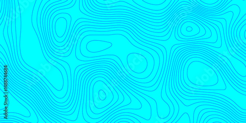 Blue wave paper curved reliefs topographic map contours line abstract texture background, seamless ornament design geographic line map landscape geodesy mountain relief topographic map background.