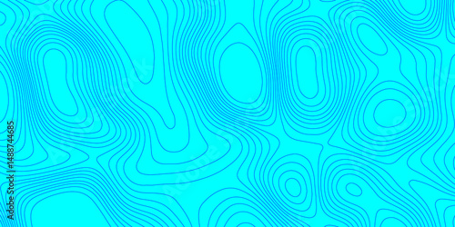 Blue wave paper curved reliefs topographic map contours line abstract texture background, seamless ornament design geographic line map landscape geodesy mountain relief topographic map background.