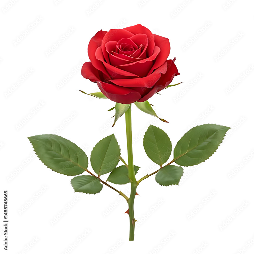 Fototapeta premium red rose isolated on white