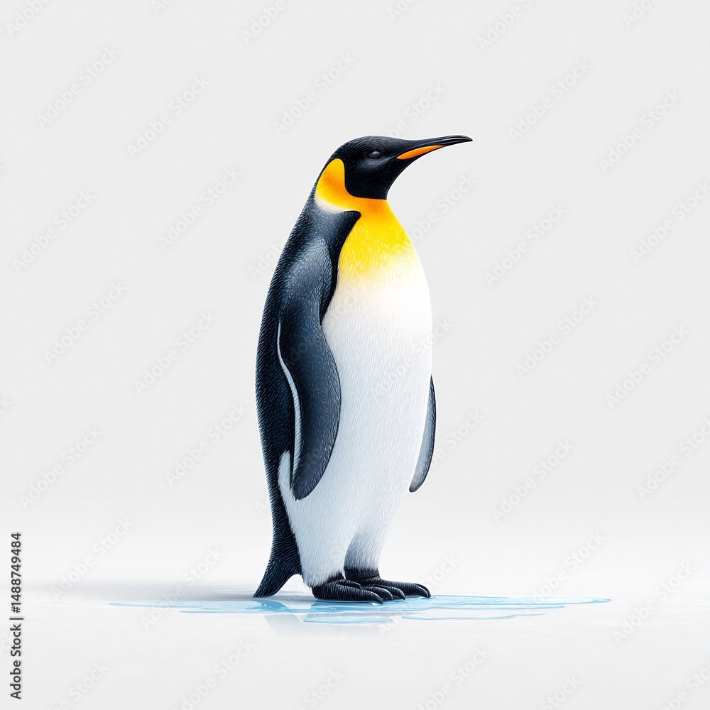 Obraz premium Penguin standing on ice