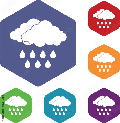 Cloud icons set