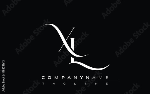 Initial XL Logo Design Vector. Elegant Monogram Logo Design with Decorative Elements and Typography