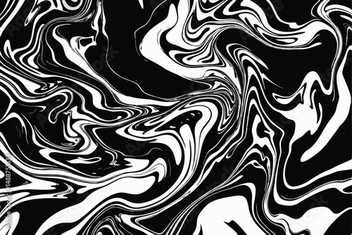 Abstract black and white swirls marbled effect perfect for graphic design