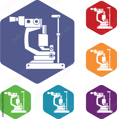 Phoropter icons set