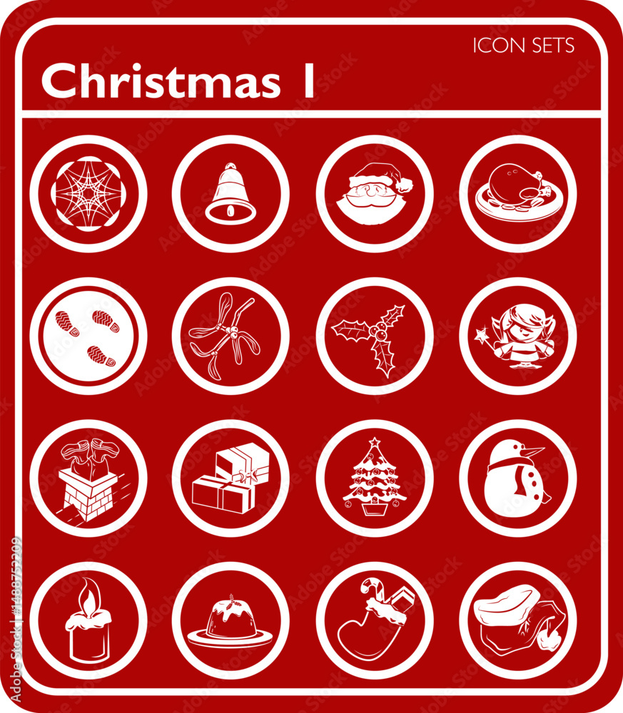 Fototapeta premium a-set-of-christmas-icons