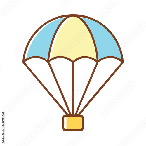 Parachute icon on transparent background