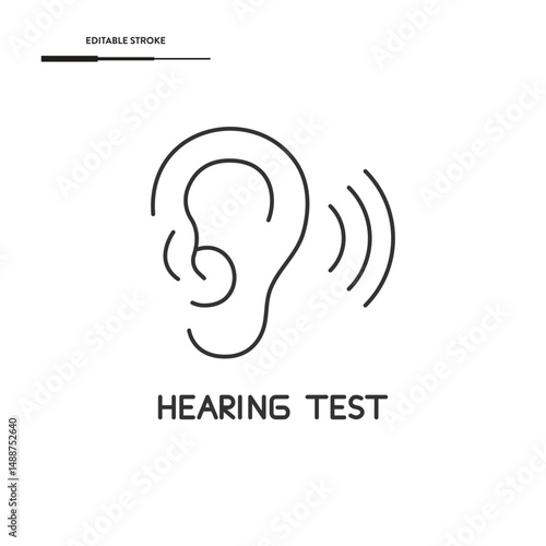 Hearing Test Icon Vector Design. 