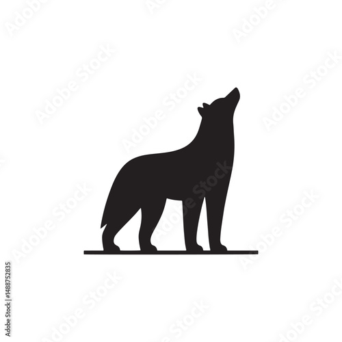 
Karelian Bear Dog silhouette, fierce hunting dog outline, Finnish breed vector, strong canine profile, wild nature companion, bold black shape, outdoor dog design, wildlife protector illustration.
