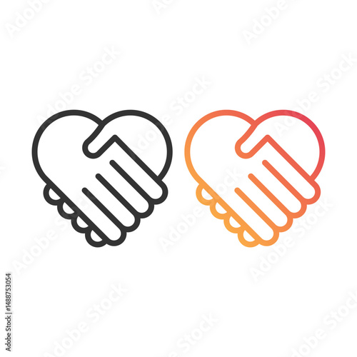 Two Hand Icon Vector Design.