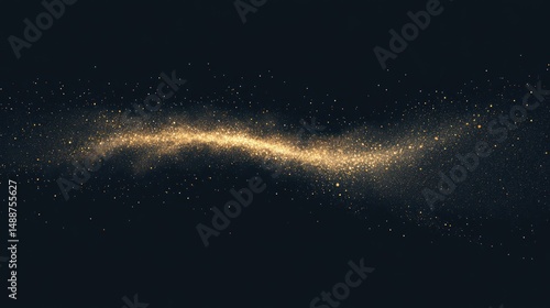 Abstract golden particle stream