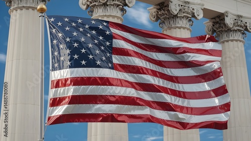 American Flag, American national day.