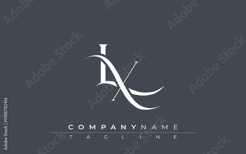 Initial LX Logo Design Vector. Elegant Monogram Logo Design with Decorative Elements and Typography