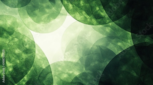 Abstract green circles