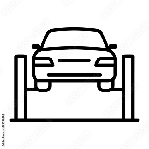 Icon car on a lift on a white background vector
Vector icon cars