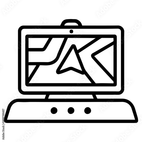 Navigator icon in the car on a white background vector
Vector icon cars