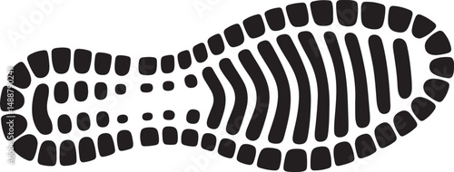 Black and White Graphic Shoe Print Sole Design