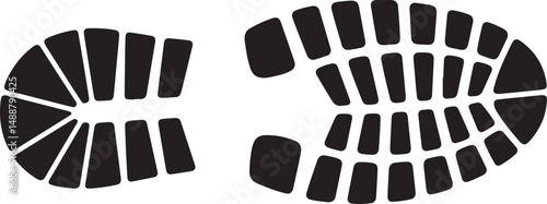 Black Boot Print Graphic Design Element