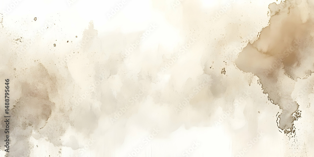 Obraz premium Subtle Abstract Watercolor Artwork in Earthy Tones for Designs